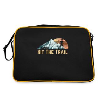 Hit The Trail Vintage Mountain Runner Retro Trail - Retro Tasche - Schwarz/Gold - Hinten
