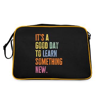C’est une bonne journée pour apprendre à enseigner la rentrée scolaire - Sac Retro - noir/or - Dos