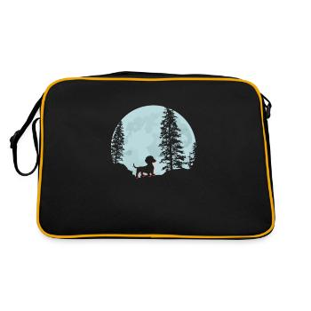 Drôle de teckel Full Moon Wiener Dog - Sac Retro - noir/or - Dos