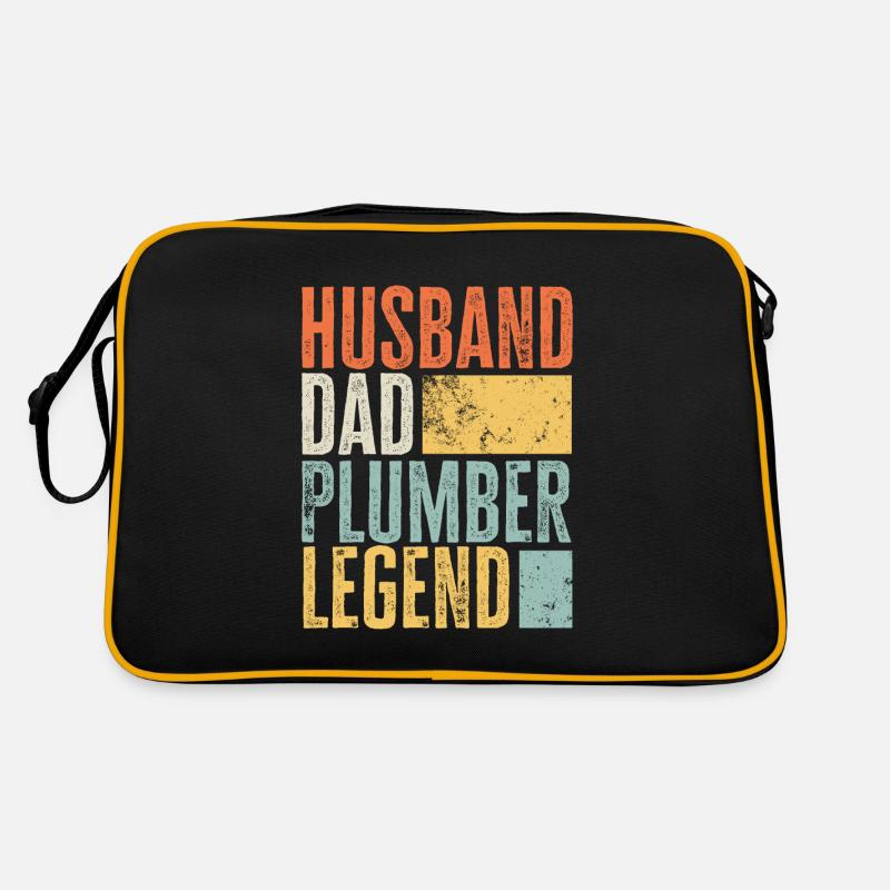 Legendary Husband Plumber Dad Father Best Retro Retro Bag