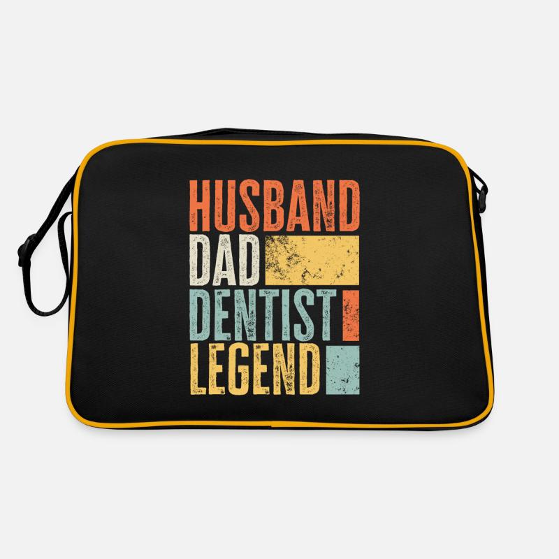 Zahnarzt Ehemann Vater Legendärer Vater Beste Retro Retro Tasche