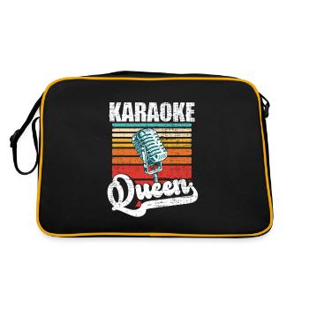 Karaoke Queen Singing Lover Vintage Microphone - Sac Retro - noir/or - Dos