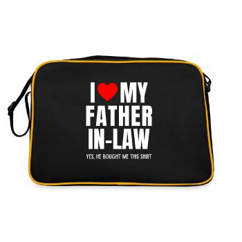 J’aime mon beau-père drôle de favori pour son fils - Sac Retro - noir/or - Dos