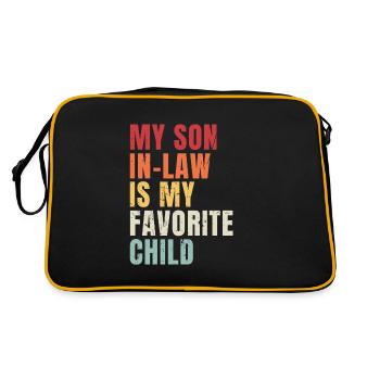 Mon gendre est ma famille drôle d’enfant préférée - Sac Retro - noir/or - Dos