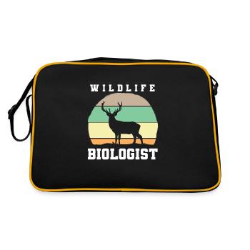 Biologiste de la faune Wildtierbiologe - Sac Retro - noir/or - Dos