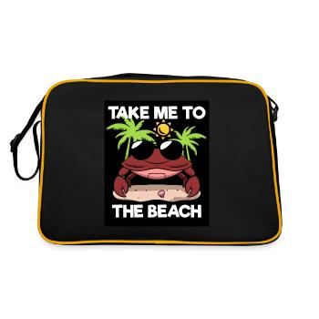 Emmenez-moi à la plage et amoureux de la nature - Sac Retro - noir/or - Dos