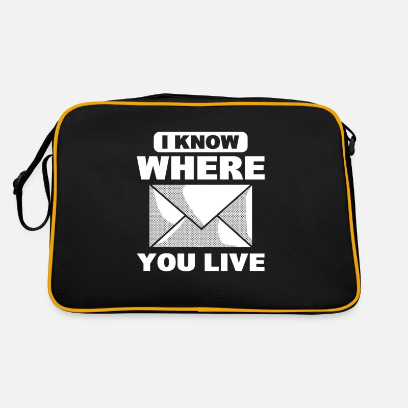 I Know Where You Live Postman Retro Bag