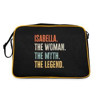 Isabella The Best, Woman Myth Legend, Funny Best - Retro Bag - black/gold - Back