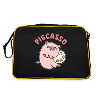 Artist's pig of visual artists - Retro Bag - black/gold - Back