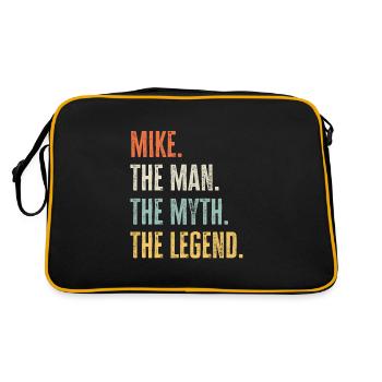 Mike, légende du mythe de l’homme, drôle de meilleur nom Mike - Sac Retro - noir/or - Dos