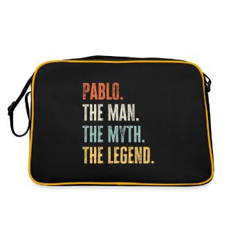 Pablo, légende du mythe de l’homme, drôle de meilleur nom Pablo - Sac Retro - noir/or - Dos