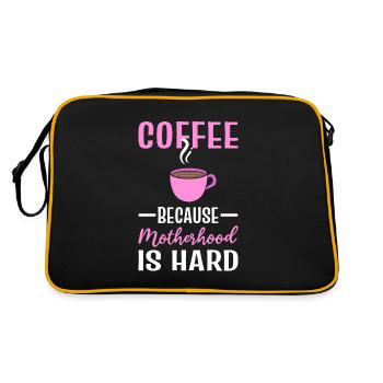 Café et mère accro au café - Sac Retro - noir/or - Dos