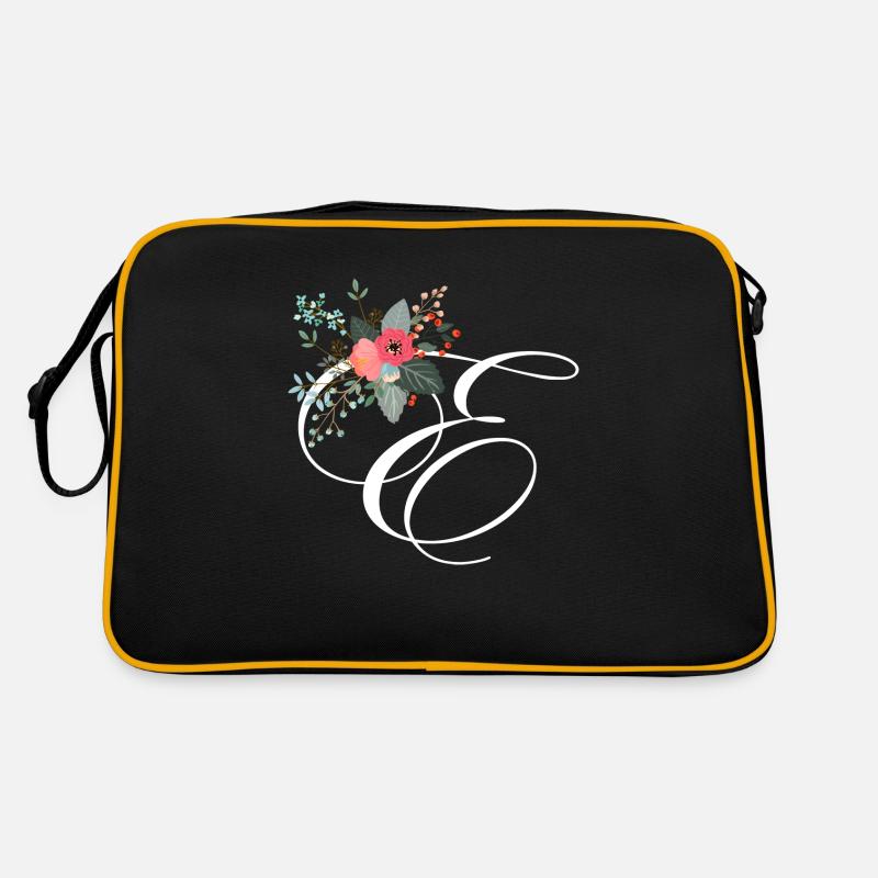Letter e fleuris Retro Tasche