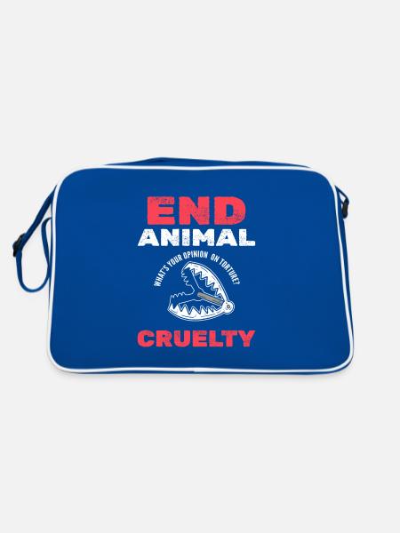 Contre la cruauté envers les animaux de compagnie - Sac Retro - bleu/blanc - Dos
