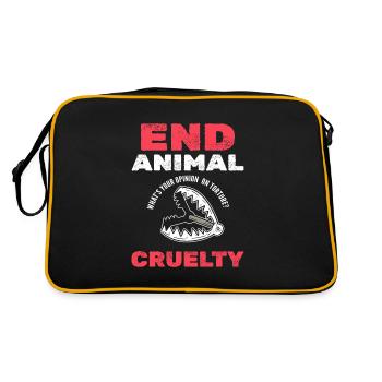Contre la cruauté envers les animaux de compagnie - Sac Retro - noir/or - Dos
