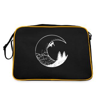 Lune et alpiniste - Sac Retro - noir/or - Dos