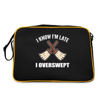 Lustige Haushälterin Hausmeister - Retro Tasche - Schwarz/Gold - Hinten