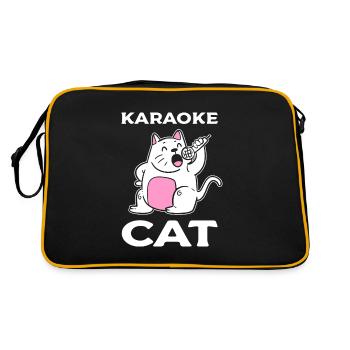 Karaoké Cat Chanteur - Sac Retro - noir/or - Dos