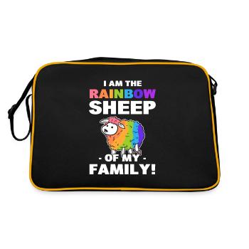 I Am The Rainbow Sheep Of My Family Gay - Retro Bag - black/gold - Back