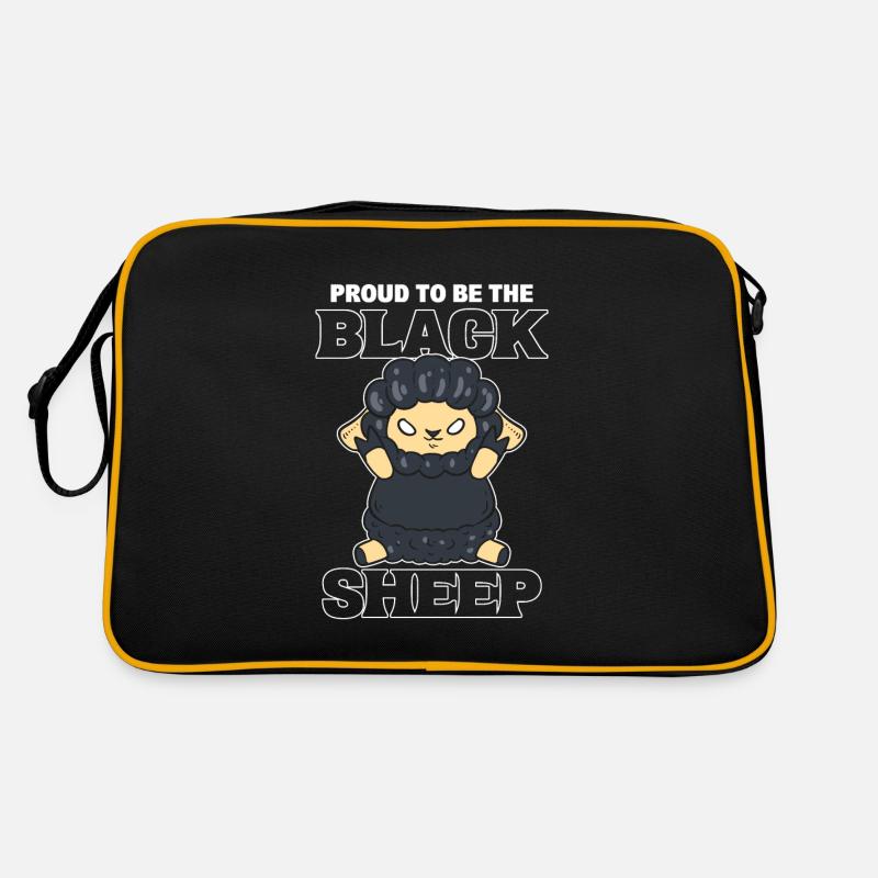 Funny Black Sheep Shepherd Retro Bag
