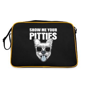 Show Me Your Pitties Hundewanderer - Retro Tasche - Schwarz/Gold - Hinten