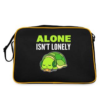 Turtle introvert music lover - Retro Bag - black/gold - Back
