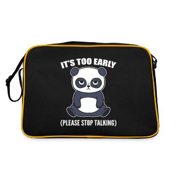 It's Too Early Please Stop Talking Zookeepers - Retro Bag - black/gold - Back