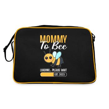 Maman au chargement des abeilles Veuillez attendre Apiculteur - Sac Retro - noir/or - Dos