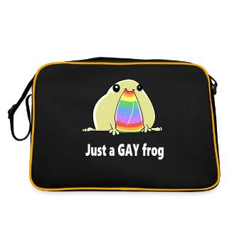 Juste une grenouille gay, fierté LGBTQ - Sac Retro - noir/or - Dos