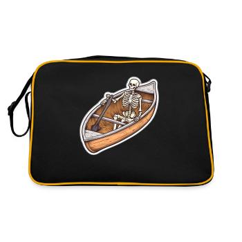 Skeleton in Boat Adventure - Retro Bag - black/gold - Back