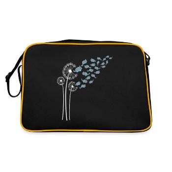 Fleur de pissenlit de chinchilla pour les amateurs de pissenlits - Sac Retro - noir/or - Dos