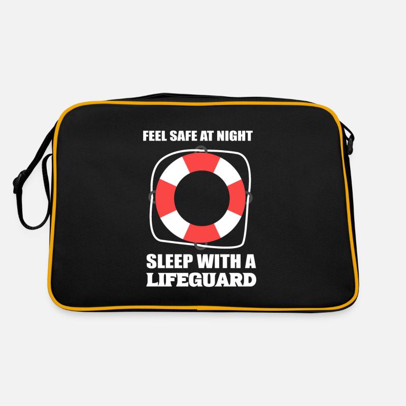 Feel Safe At Night Sleep With A Life Guard Retro Tasche