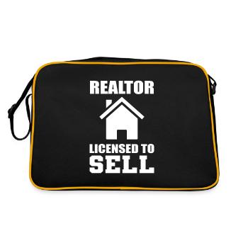 Agent immobilier autorisé à vendre des agents immobiliers - Sac Retro - noir/or - Dos