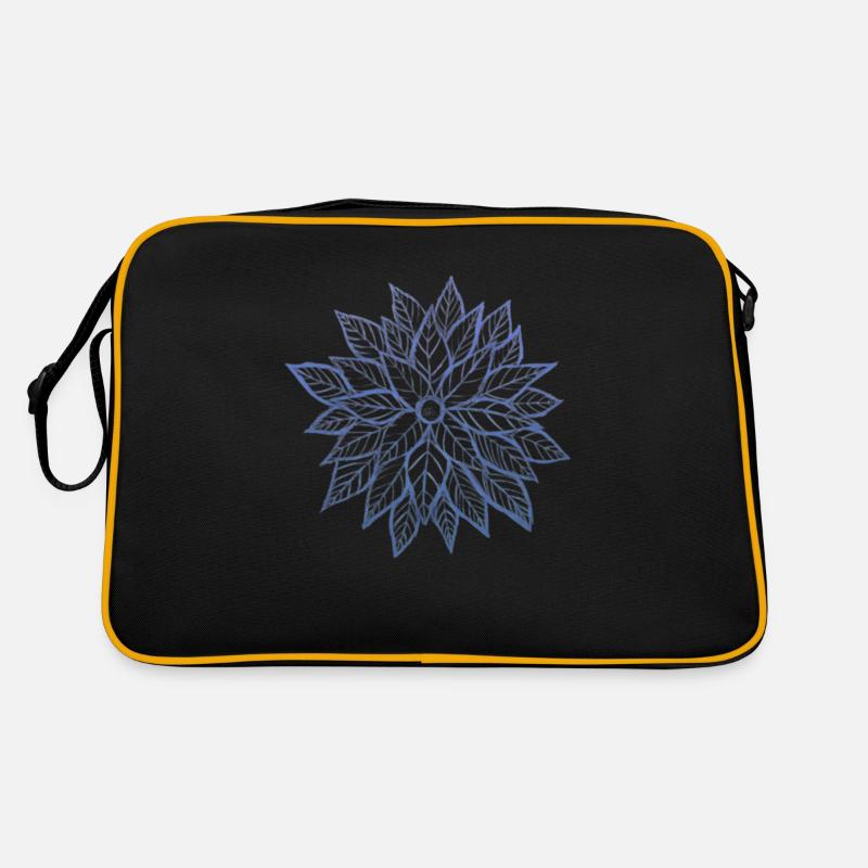 [2] ombre blue/purple multi-layer flower sketch Retro Bag