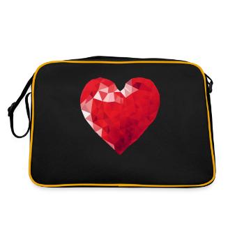 My heart this ruby - Retro Bag - black/gold - Back