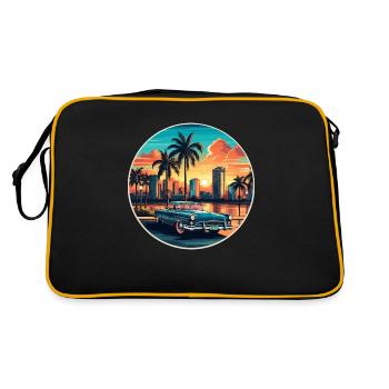Cuba - Retro Tasche - Schwarz/Gold - Hinten