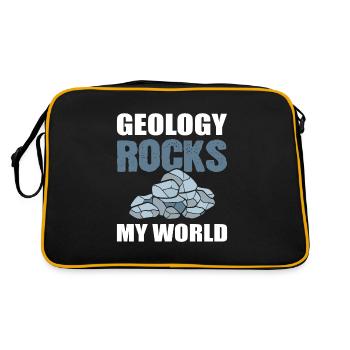 La géologie berce mon collectionneur de pierres du monde - Sac Retro - noir/or - Dos