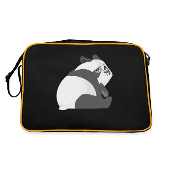 Sad Panda - Retro Bag - black/gold - Back