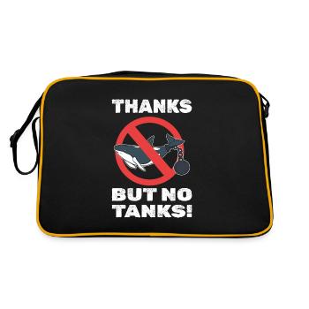 Thanks But No Tanks! Naturschutzbiologe - Retro Tasche - Schwarz/Gold - Hinten