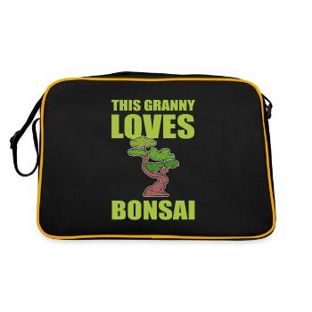 Grand-mère aime le botaniste bonsaï - Sac Retro - noir/or - Dos