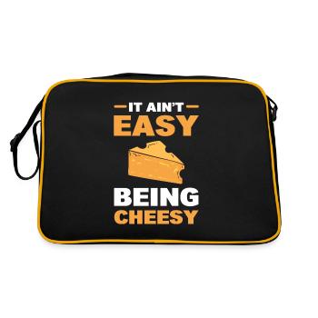 It Ain't Easy Being Cheesy Cheese Expert - Retro Bag - black/gold - Back