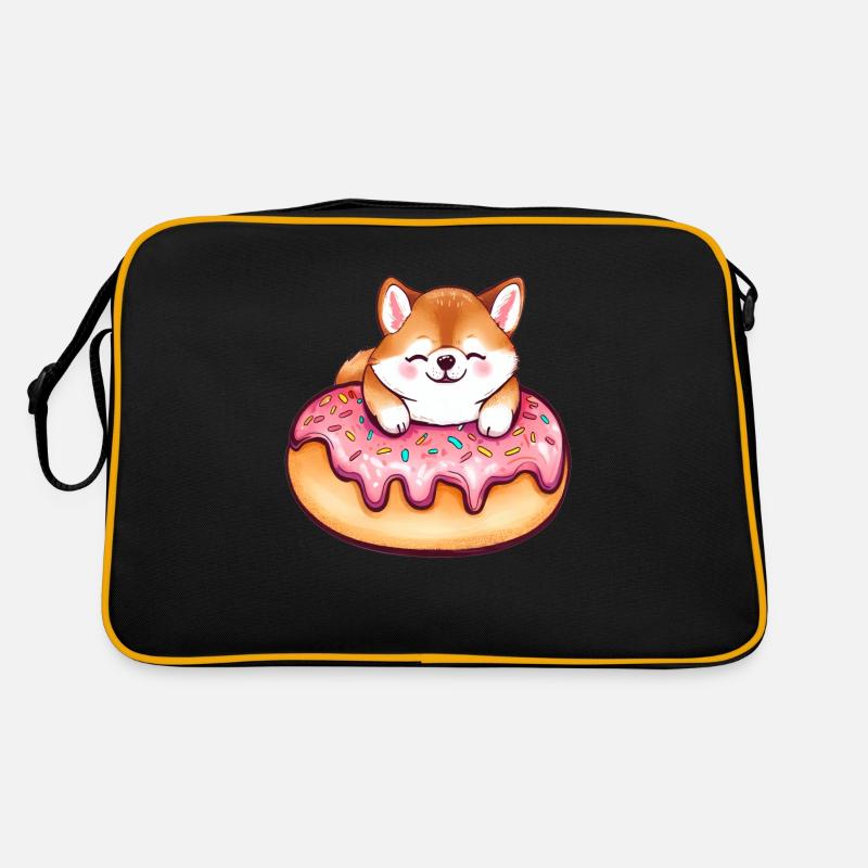 Le doux délice de beignets géant de Shiba Inu Sac Retro