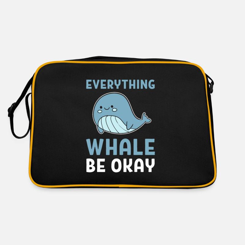 Everything Whale Be Okay Whale Expert Retro Bag
