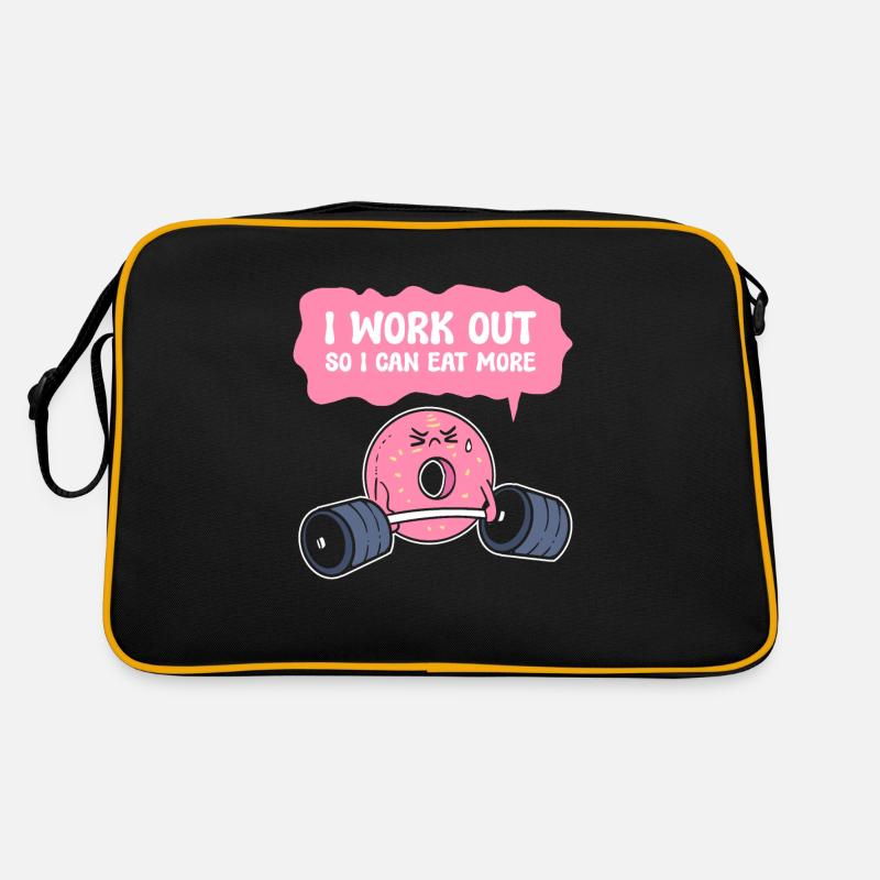 I Workout So I Can Eat More Fitnesstrainer Retro Tasche