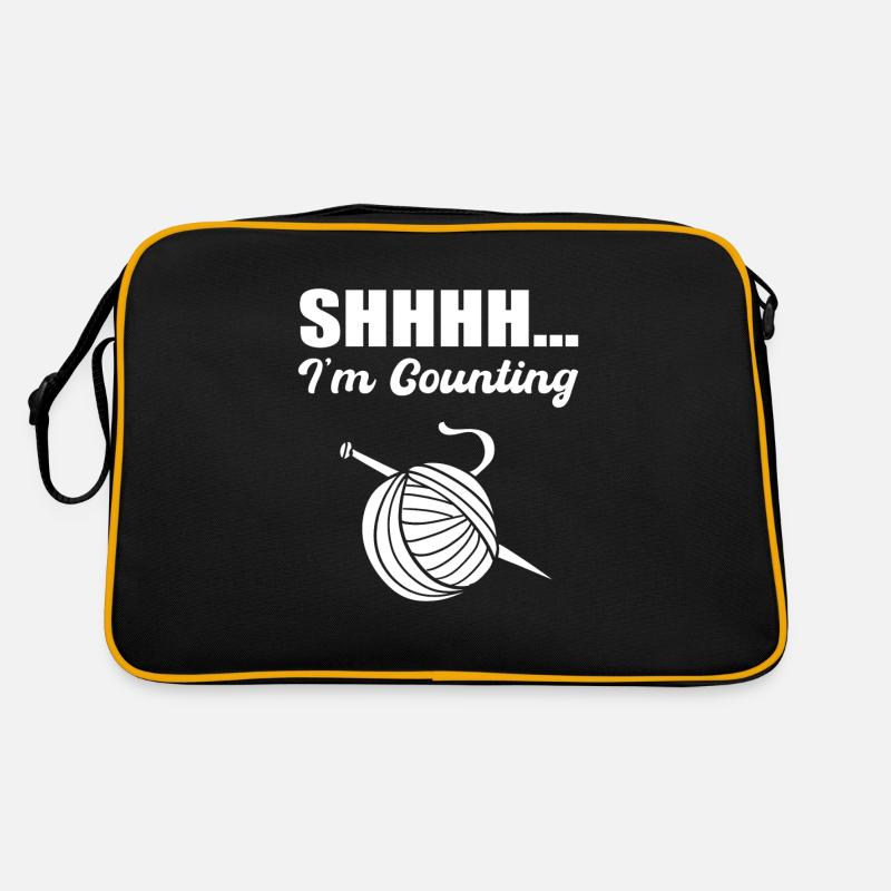 Shh... I'm Counting Häkeln Retro Tasche