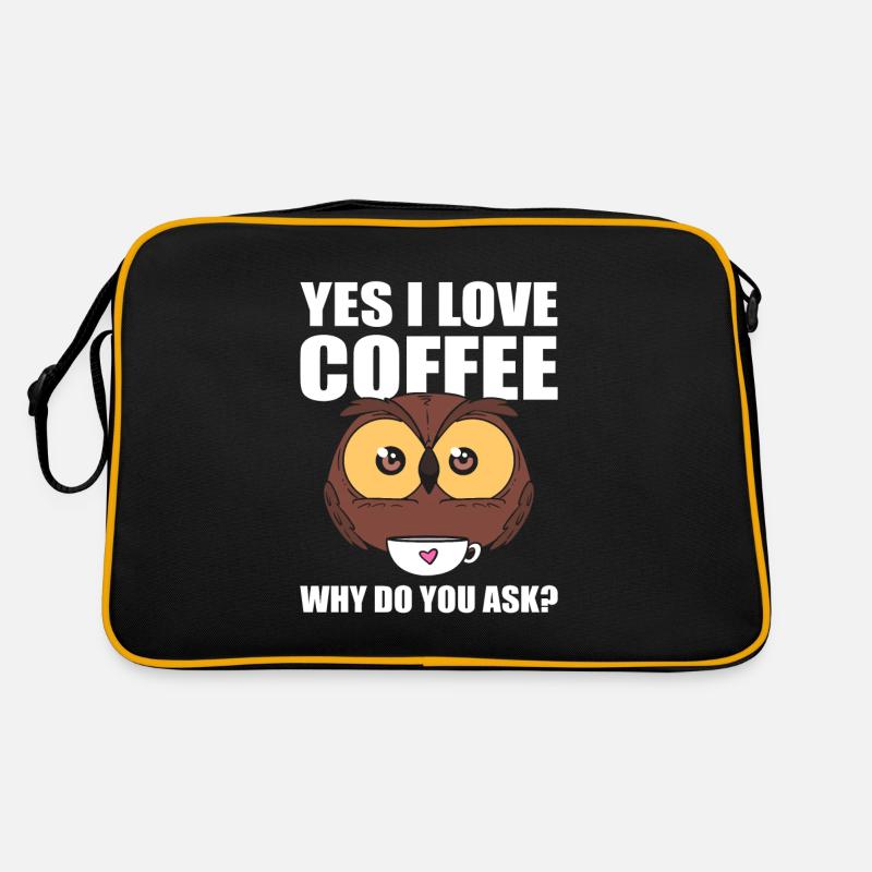 Eulen Kaffeeliebhaber Kaffee Retro Tasche