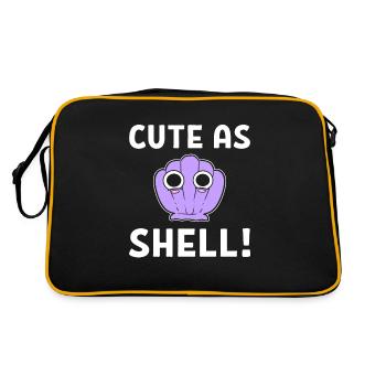 Sea Shell Pun Conchologe - Retro Tasche - Schwarz/Gold - Hinten