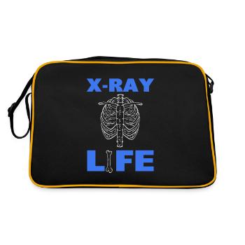 X-ray Life Radiologie -Techniker - Retro Tasche - Schwarz/Gold - Hinten