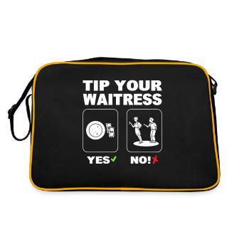 Tip Your Waitress Kellnerin - Retro Tasche - Schwarz/Gold - Hinten