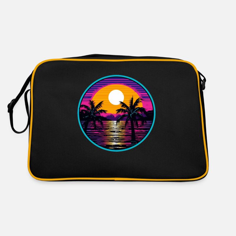 Synthwave Ocean Retro Tasche